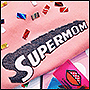 Embroidery of Supermom text on a FLASHIN sweatshirt